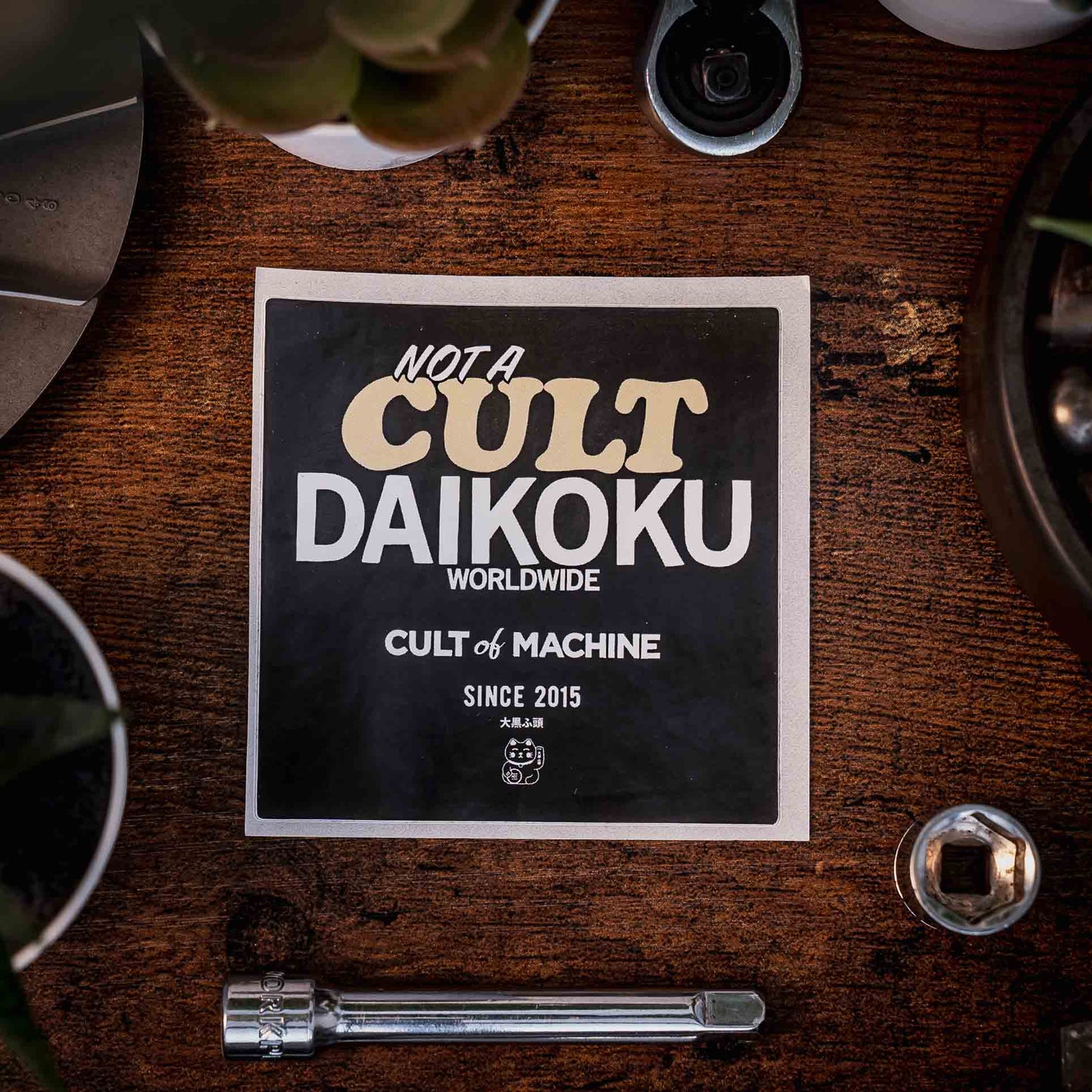 Daikoku. Not a Cult. Black. Sticker