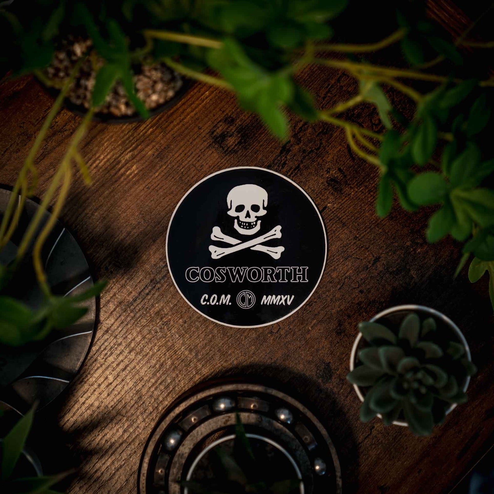 COSWORTH X COM. BLACK. STICKER
