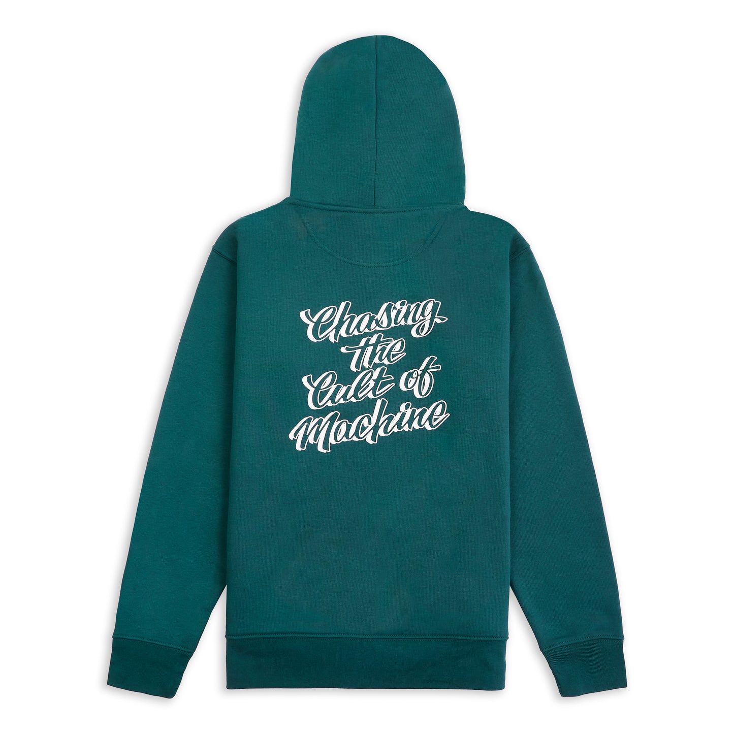Chasing The Cult Of Machine. Zip up Hoody. Green