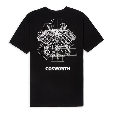 Cosworth X Cult of Machine. Tee. Black