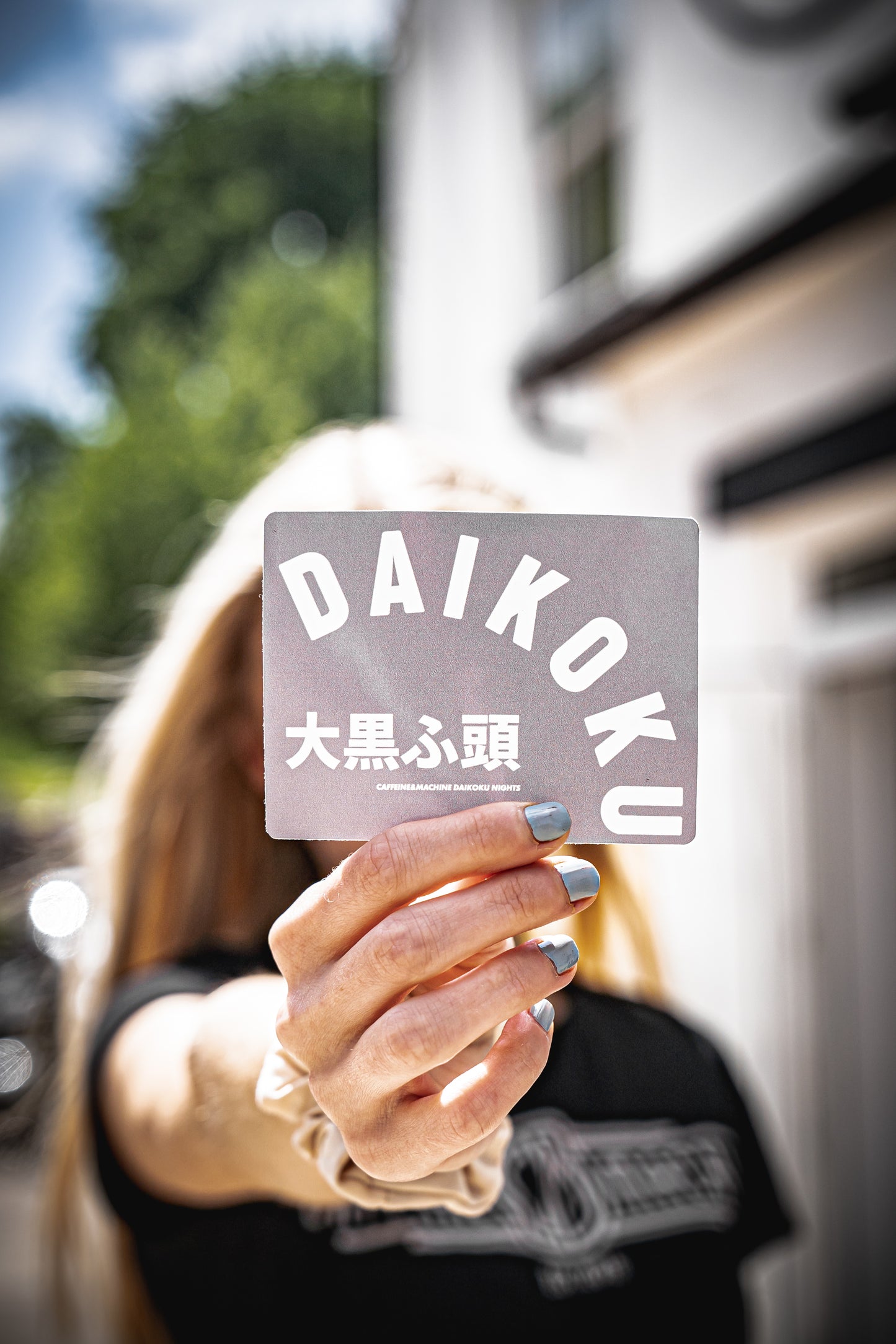 Daikoku. Script. Grey. Sticker