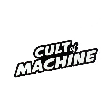 Cult Of Machine. White With Black. Sticker