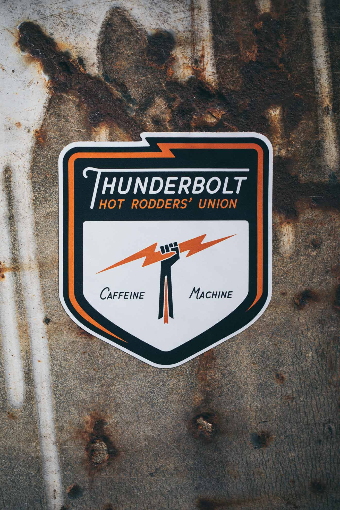 Firebolt Sticker Sticker. Thunderbolt Shield – The Cult of Machine